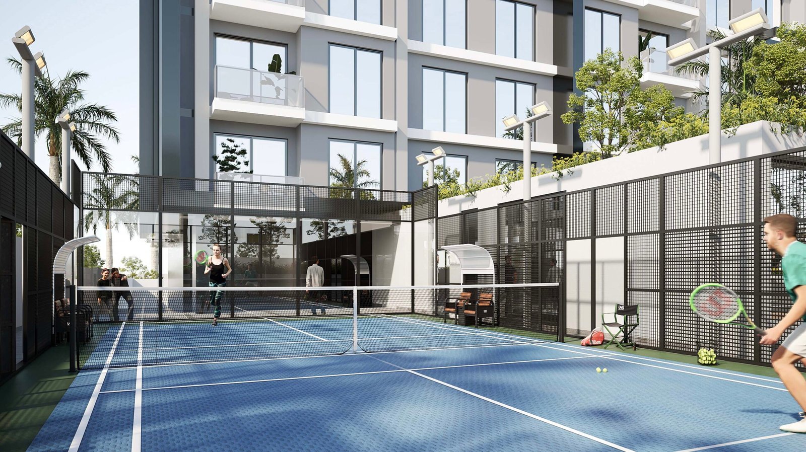 Modern high-rise residence offering panoramic ocean views.