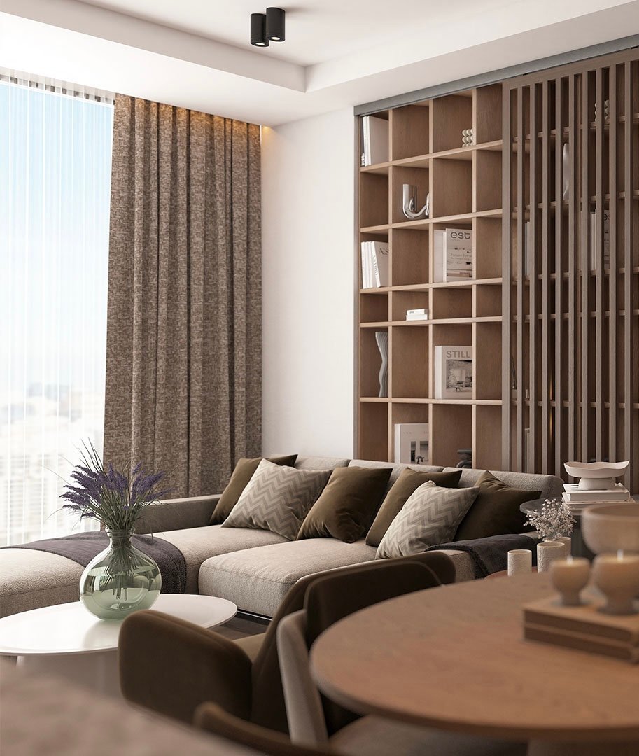 Modern high-rise residence offering panoramic ocean views.