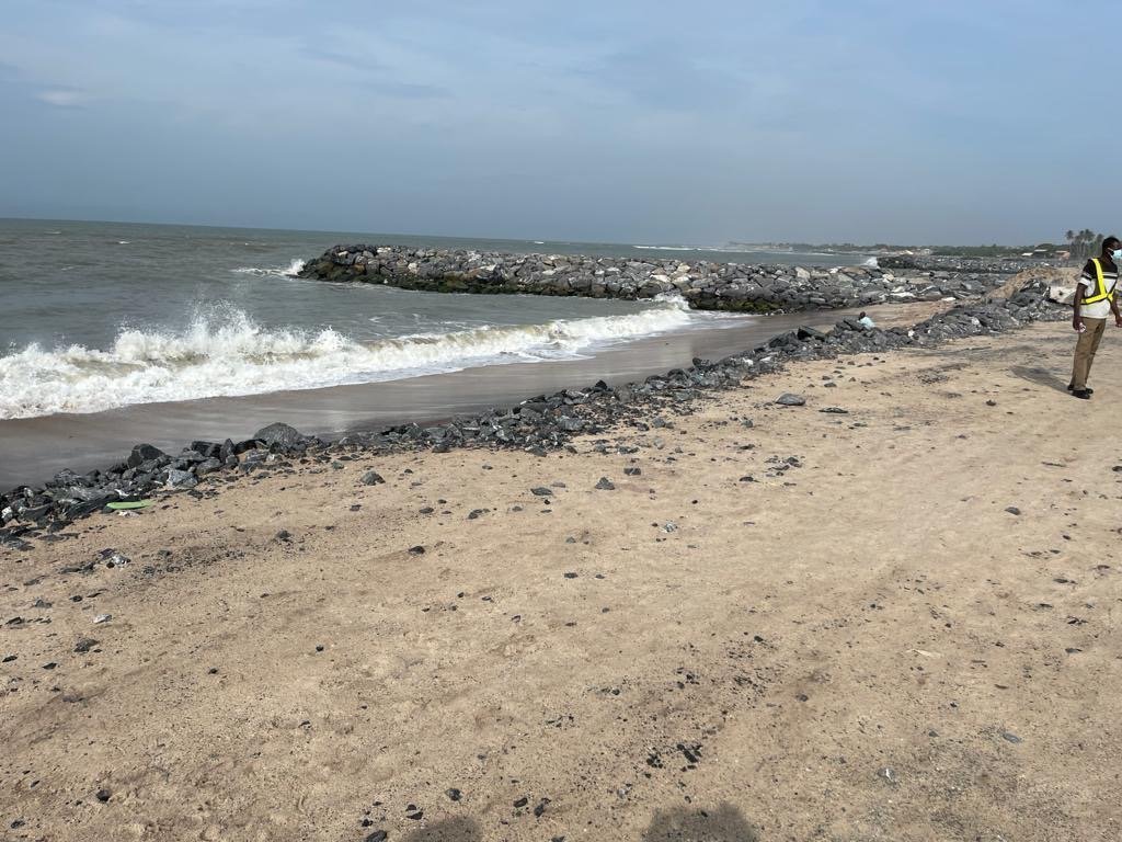 Prime beachfront land for sale at Prampram,