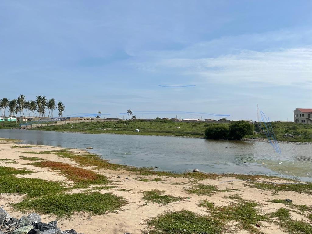 Prime beachfront land for sale at Prampram,